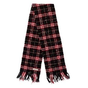 Burberry Bouclé Plaid Scarf